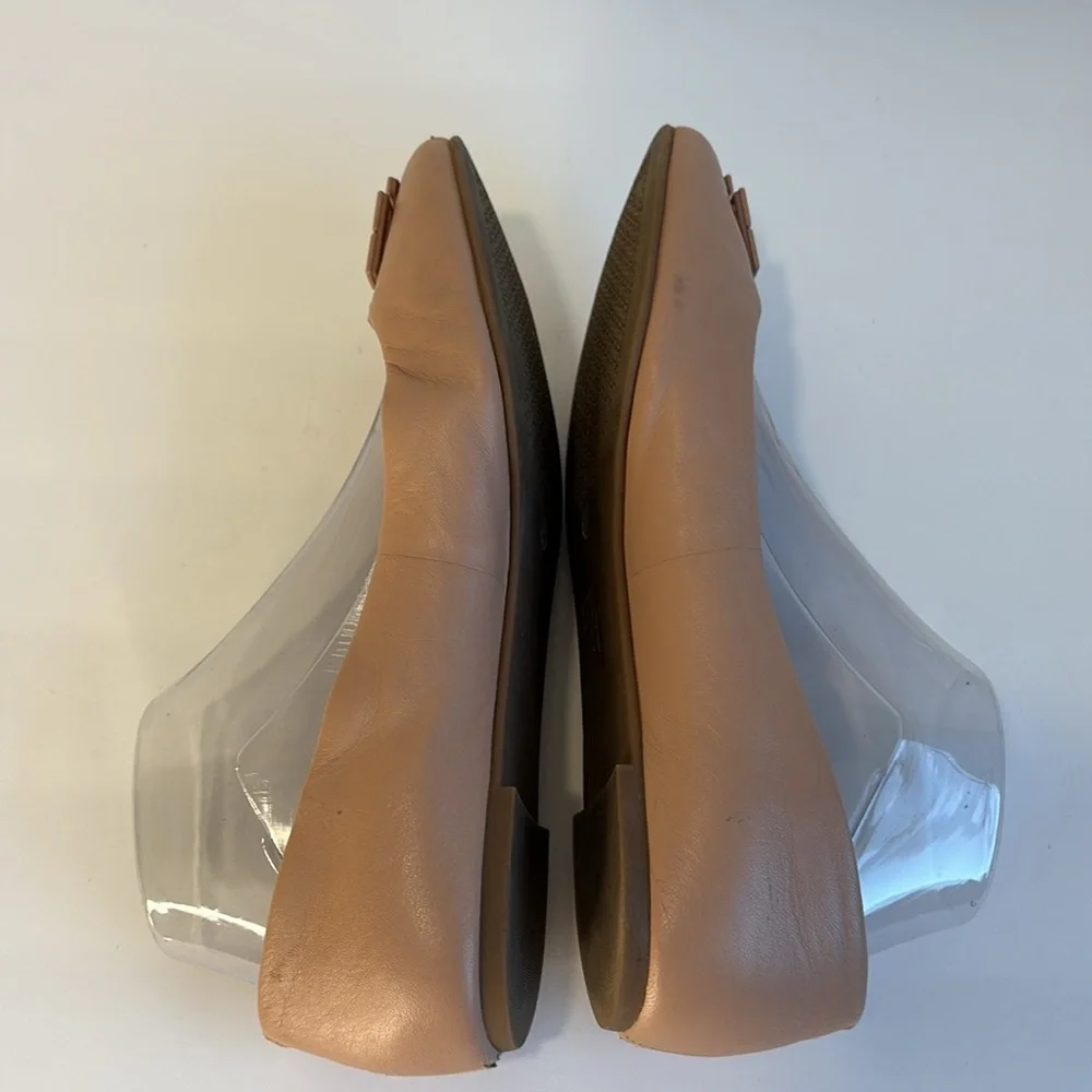 Tory Burch Melinda Powder Coated Blush/Tan Ballet Flats